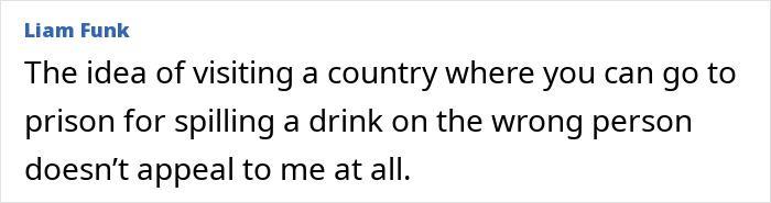 Man named Liam Funk shares thoughts on harsh prison laws related to deleted tweets, highlighting severe consequences of social media.