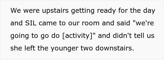 Text excerpt about being left to babysit while parents enjoy vacation, highlighting free babysitting and couple’s reaction. Text excerpt about being left to babysit while parents enjoy vacation, highlighting free babysitting and couple’s reaction.