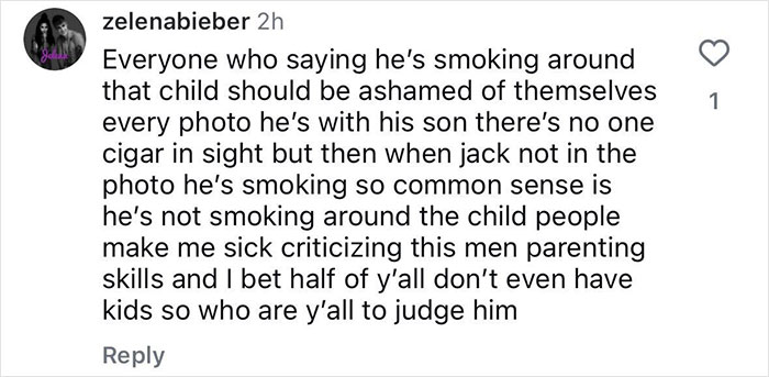 Comment defending Justin Bieber&rsquo;s parenting sparks debate over smoking during holiday with son.