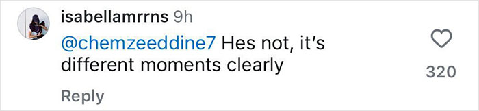 Instagram comment by user isabellamrrns replying to chemzeeddine7, sparking a debate about parenting and smoking.