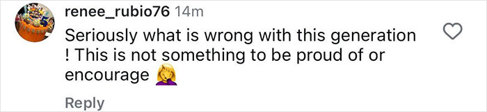 Comment criticizing a generation, expressing disapproval and concern about behavior and values shown in the conversation. Comment criticizing a generation, expressing disapproval and concern about behavior and values shown in the conversation.