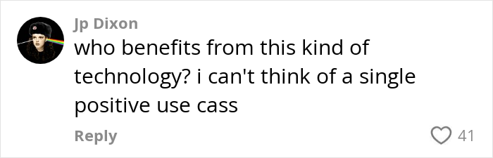Comment by Jp Dixon questioning the benefits and positive uses of Google's AI model creating realistic videos.