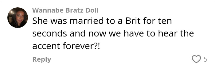 Screenshot of a social media comment discussing former Glee star Dianna Agron's surprising new accent. Screenshot of a social media comment discussing former Glee star Dianna Agron's surprising new accent.