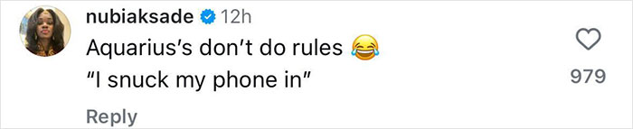 Screenshot of a social media comment from a verified user admitting to sneaking a phone in at the Met Gala, breaking rules.