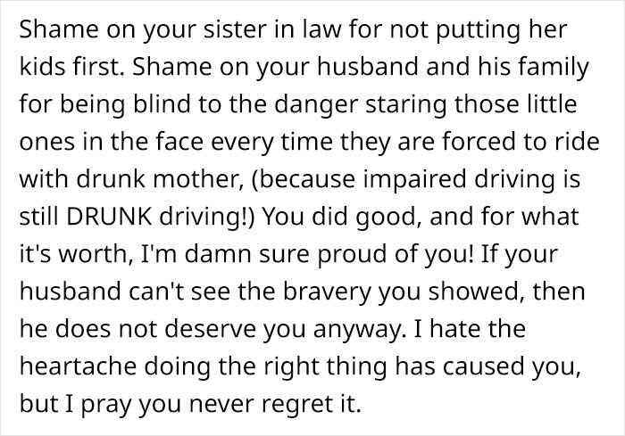 Alt text: Emotional message supporting woman served with divorce papers after caring for sister-in-law&rsquo;s kids six months postpartum