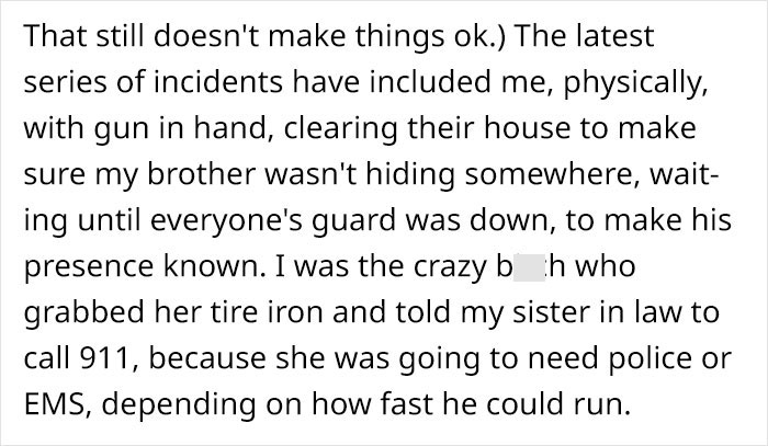 Text excerpt about woman served with divorce papers 6 months after giving birth for looking out for sister-in-law&rsquo;s kids.