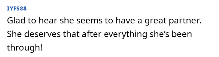 Comment on a white background with black text about Cassie Ventura's husband showing support after her testimony. Comment on a white background with black text about Cassie Ventura's husband showing support after her testimony.