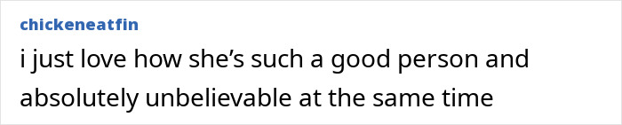 Text post by chickeneatfin expressing admiration for someone being a good person and unbelievable at the same time, related to Charlize Theron children respect.