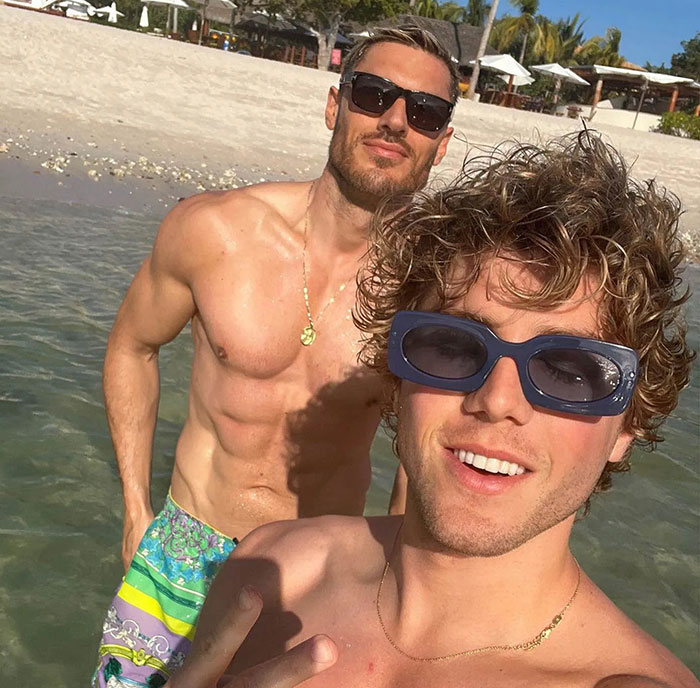 Kim Kardashian's hair stylist flaunts toned body and bulge in a colorful speedo while enjoying the beach in Cannes. Kim Kardashian's hair stylist flaunts toned body and bulge in a colorful speedo while enjoying the beach in Cannes.