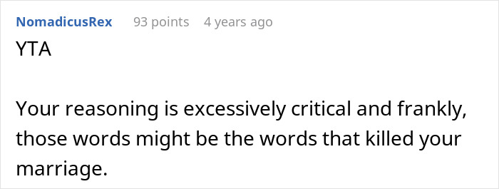 Alt text: Screenshot of a comment discussing a husband refusing a spicy photoshoot due to wife's extra pounds after pregnancy. Alt text: Screenshot of a comment discussing a husband refusing a spicy photoshoot due to wife's extra pounds after pregnancy.