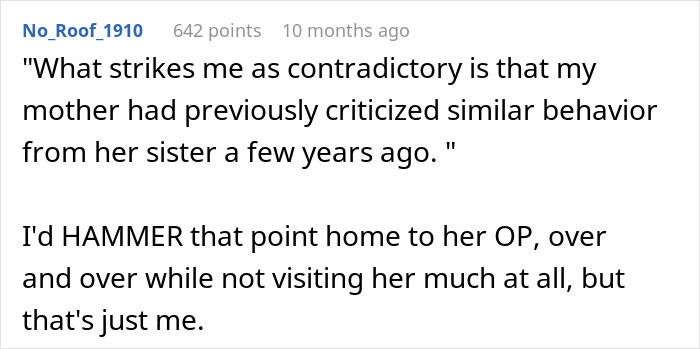 Comment discussing contradictory behavior of mother who went topless in front of her daughter's boyfriend, causing feelings of betrayal. Comment discussing contradictory behavior of mother who went topless in front of her daughter's boyfriend, causing feelings of betrayal.