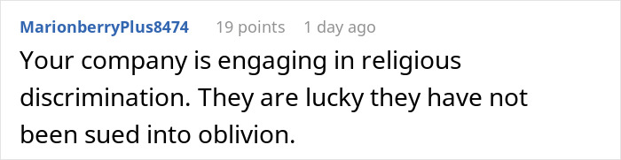 Comment on religious discrimination in HR policies, highlighting tension over religious symbols and workplace rules. Comment on religious discrimination in HR policies, highlighting tension over religious symbols and workplace rules.