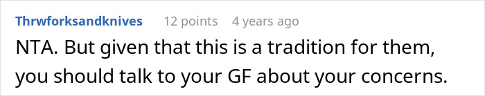 Reddit comment discussing a man’s frustrations after watching four kids during a trip with his girlfriend’s family. Reddit comment discussing a man’s frustrations after watching four kids during a trip with his girlfriend’s family.