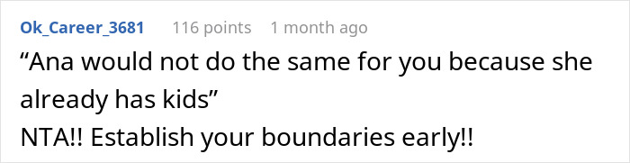 Comment on a forum discussing a burned out uncle refusing to babysit sister’s kids and facing family guilt-tripping. Comment on a forum discussing a burned out uncle refusing to babysit sister’s kids and facing family guilt-tripping.