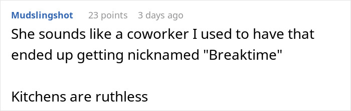 Screenshot of an online comment where a user describes a lazy employee who brags about a new boss but must actually work. Screenshot of an online comment where a user describes a lazy employee who brags about a new boss but must actually work.