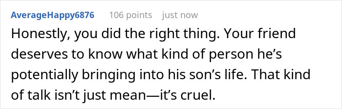 Commenter emphasizing the cruelty of mocking the groom&rsquo;s son during a bachelorette bash before a guest records the moment.