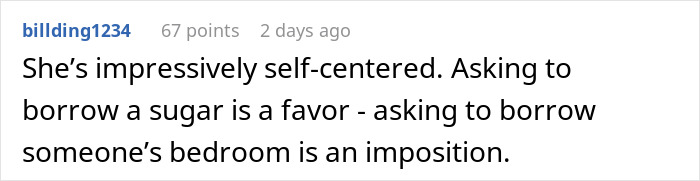 Comment about setting boundaries with roommates, highlighting challenges when asking roommates to leave a shared space.