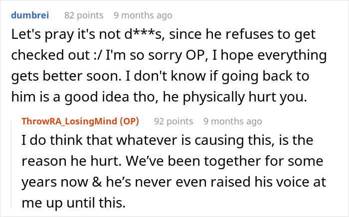 Reddit conversation discussing a man&rsquo;s pregnancy assumptions leading to a heartbreaking cancer diagnosis.