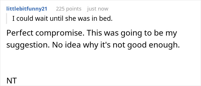 Commenter discussing compromise and parenting challenges related to eating ice cream every night. Commenter discussing compromise and parenting challenges related to eating ice cream every night.