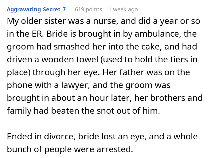 Bride injured in cake smashing incident as groom accidentally hurts bride with fork during wedding celebration. Bride injured in cake smashing incident as groom accidentally hurts bride with fork during wedding celebration.