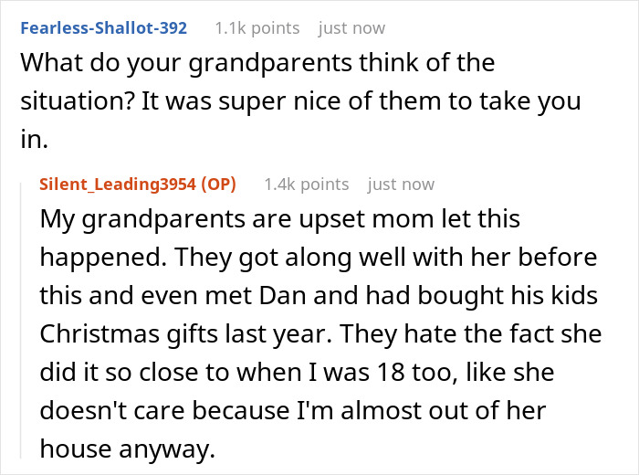 Reddit conversation about mom&rsquo;s new boyfriend&rsquo;s kids wrecking teen&rsquo;s room and causing conflict at home.