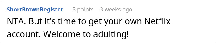 Screenshot of a forum comment discussing removing phone tracking from parents who monitor location, with a casual tone.