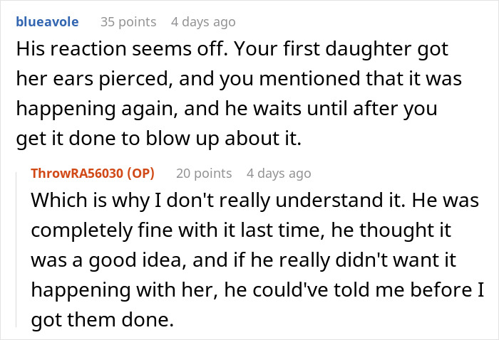 Dad upset after wife takes daughter to get ears pierced without telling him; father’s reaction causes tension. Dad upset after wife takes daughter to get ears pierced without telling him; father’s reaction causes tension.