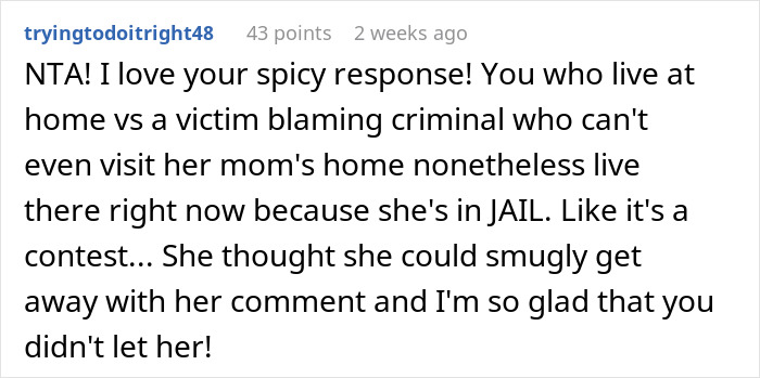 Friend Insults Adult Child At Family Gathering, Gets Reminded Her Daughter&rsquo;s In Prison For A Crime