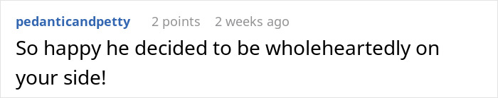 Comment on social media post expressing happiness about husband&rsquo;s childhood best friend choosing to support his wife wholeheartedly.