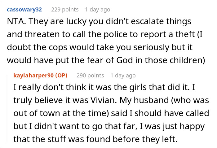 Reddit comment discussion about demanding to check brother’s girlfriend’s bags before they leave the house. Reddit comment discussion about demanding to check brother’s girlfriend’s bags before they leave the house.