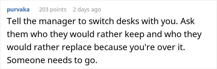Red office scene showing a woman emotional and teary, while a coworker seeks a peaceful 9-to-5 amid workplace drama.