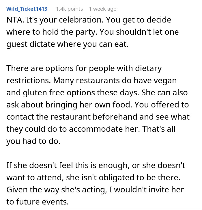 Pushy Vegan Gets Reality Check When Lady Refuses To Change Steakhouse Venue To Suit Her Preferences