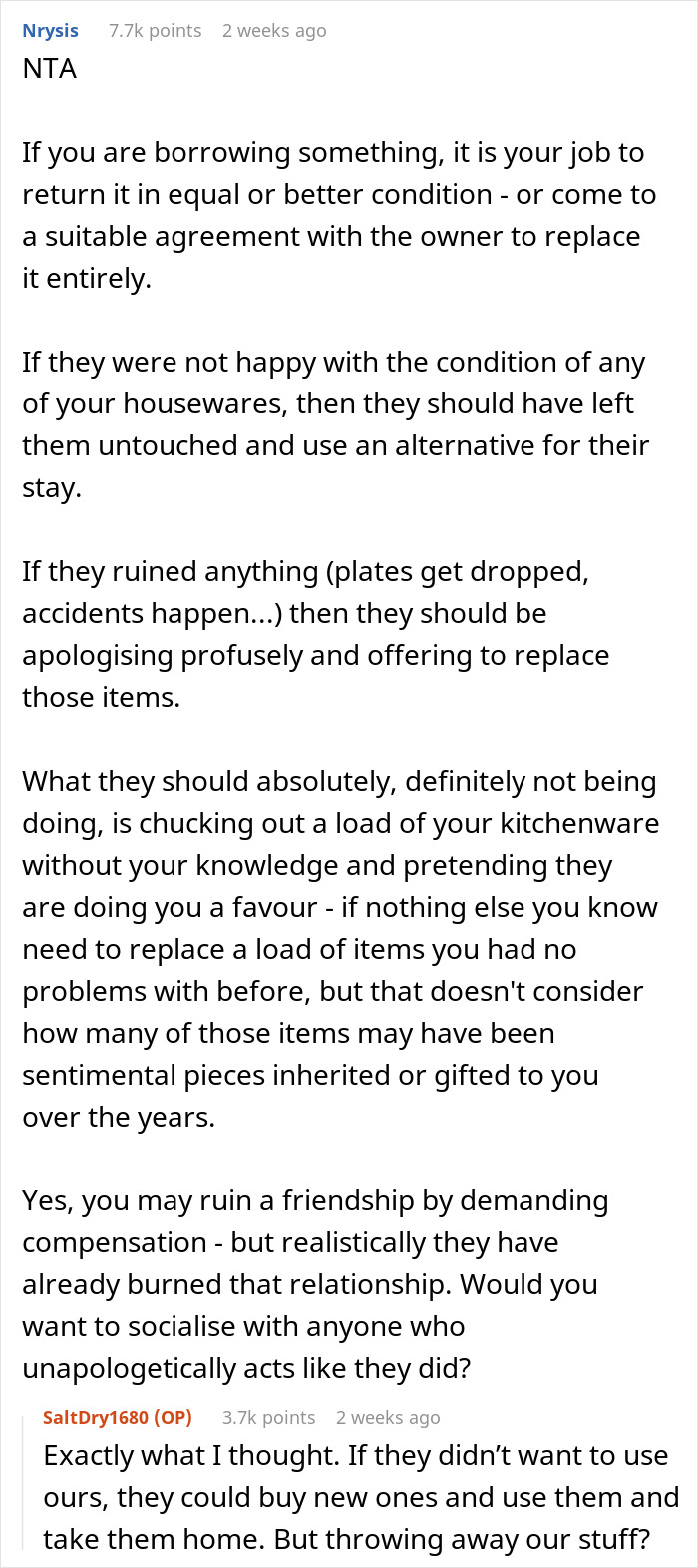 Woman&rsquo;s Kitchen Is Stripped Bare By House-Sitting Friends, Husband Begs Her To Stay Silent