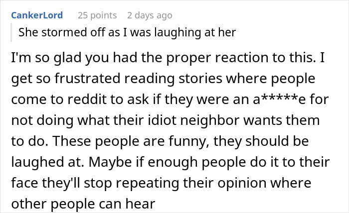 Reddit comment discussing an entitled neighbor demanding to stop using WiFi because it distracts her plants. Reddit comment discussing an entitled neighbor demanding to stop using WiFi because it distracts her plants.