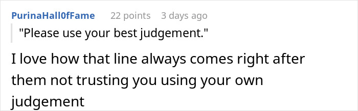 Screenshot of a Reddit comment highlighting staff told not to fill empty shelves and the impact on sales.