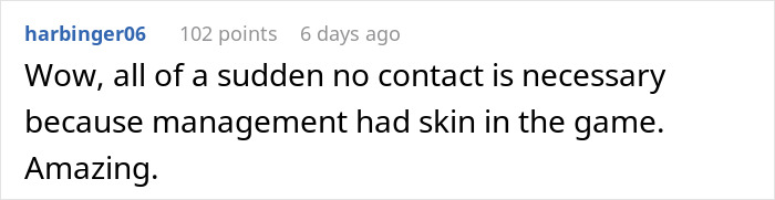 Screenshot of a Reddit comment discussing being nominated for something extra risky at work due to not having kids.