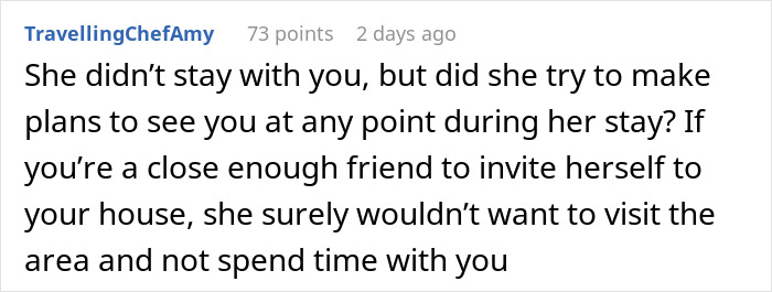 Comment discussing communication and feelings when asking roommates to leave and handle visits respectfully.