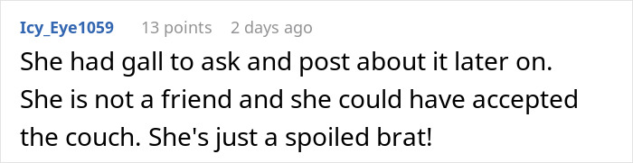 Comment discussing a difficult situation related to asking roommates to leave and dealing with a spoiled roommate.