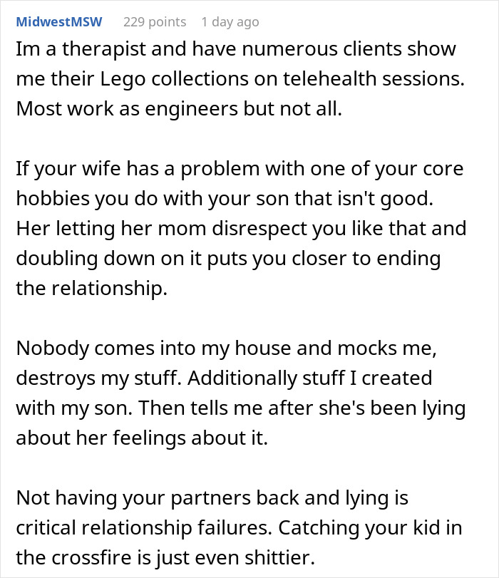 &ldquo;Be A Real Man&rdquo;: MIL Wrecks Man&rsquo;s Lego Set To Prove A Point, Gets Herself Banned From The Home