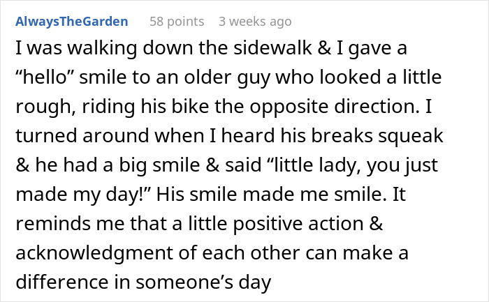 A small act of kindness on the bus sparks an unexpected conversation and brightens a stranger&rsquo;s day with a genuine smile.