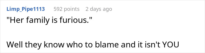 Screenshot of an online comment discussing a bride-to-be shutting down prenup after secret credit card debt is revealed.