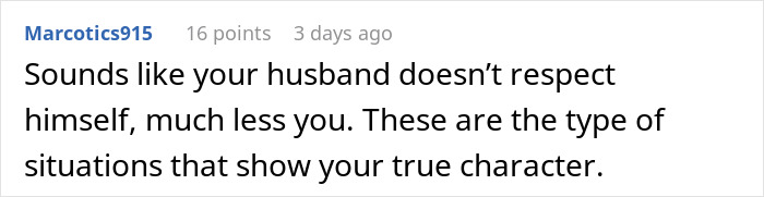Reddit comment discussing a woman who doesn&rsquo;t want her fianc&eacute; to attend a friend&rsquo;s wedding without her.