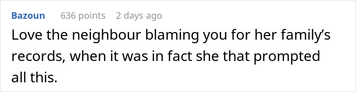 Screenshot of a Reddit comment discussing neighbors sending relatives to use the pool without consent.