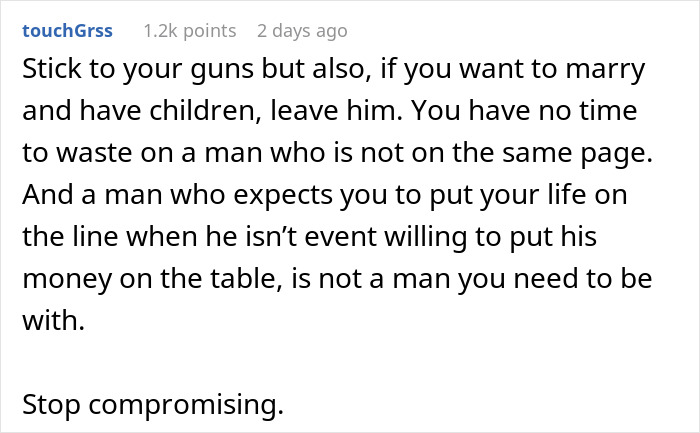 ALT text: A woman open to having kids faces disappointment after her boyfriend reveals no interest in getting married. ALT text: A woman open to having kids faces disappointment after her boyfriend reveals no interest in getting married.