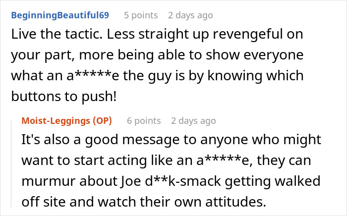 Screenshot of an online discussion about a guy’s petty but satisfying revenge 20 years after a friend messed with him. Screenshot of an online discussion about a guy’s petty but satisfying revenge 20 years after a friend messed with him.