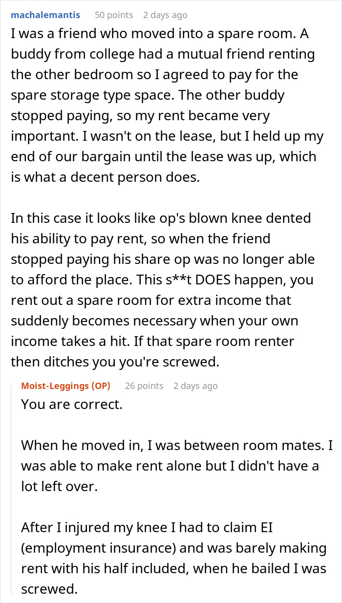 Reddit user shares story of petty but satisfying revenge after friend stopped paying rent following injury and financial struggle. Reddit user shares story of petty but satisfying revenge after friend stopped paying rent following injury and financial struggle.