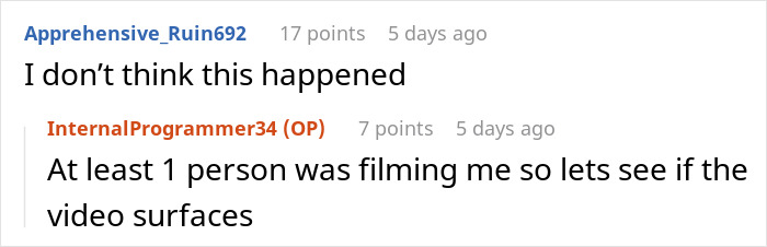 Screenshot of an online discussion about a passenger moving seats on a flight after a special needs kid's kickfest.