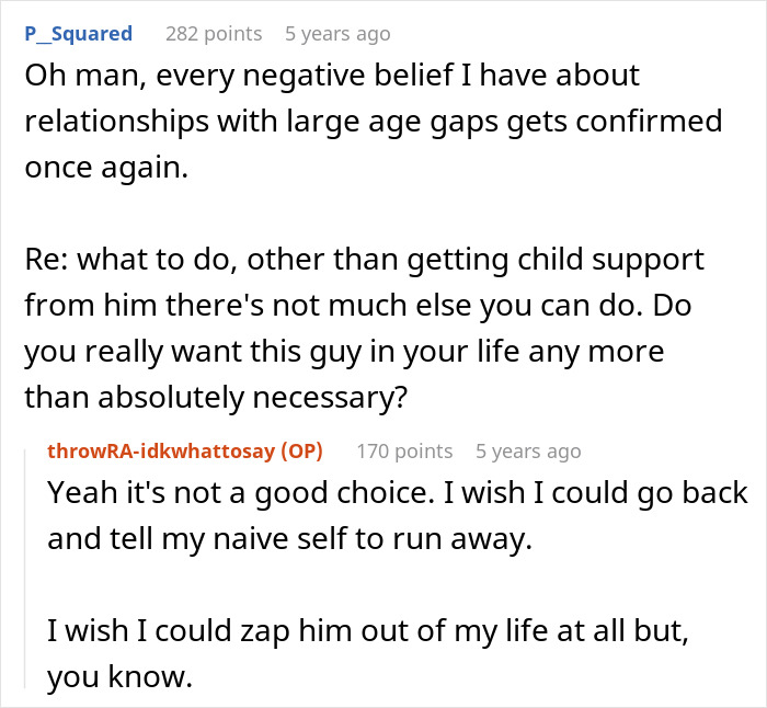 Screenshot of a Reddit conversation discussing a woman discovering her boyfriend&rsquo;s secret wife before childbirth.