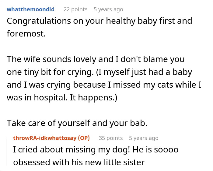Reddit conversation discussing emotions linked to woman discovering boyfriend&rsquo;s secret wife days before childbirth.