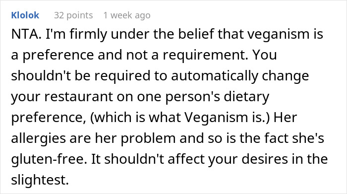 Pushy Vegan Gets Reality Check When Lady Refuses To Change Steakhouse Venue To Suit Her Preferences